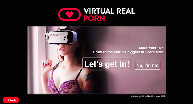 c)Portal https://virtualrealporn.com, desde donde pueden descargarse videos y experiencias interactivas para PlayStation VR, Oculus Rift, Gear VR, HTC Vive o Cardboard. 