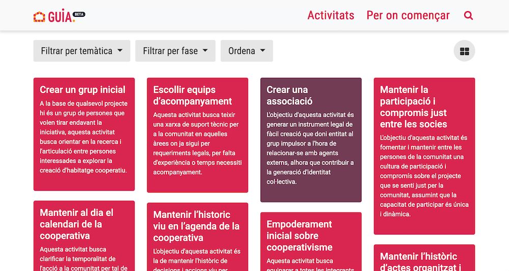 holon - Website of the community learning platform Guía