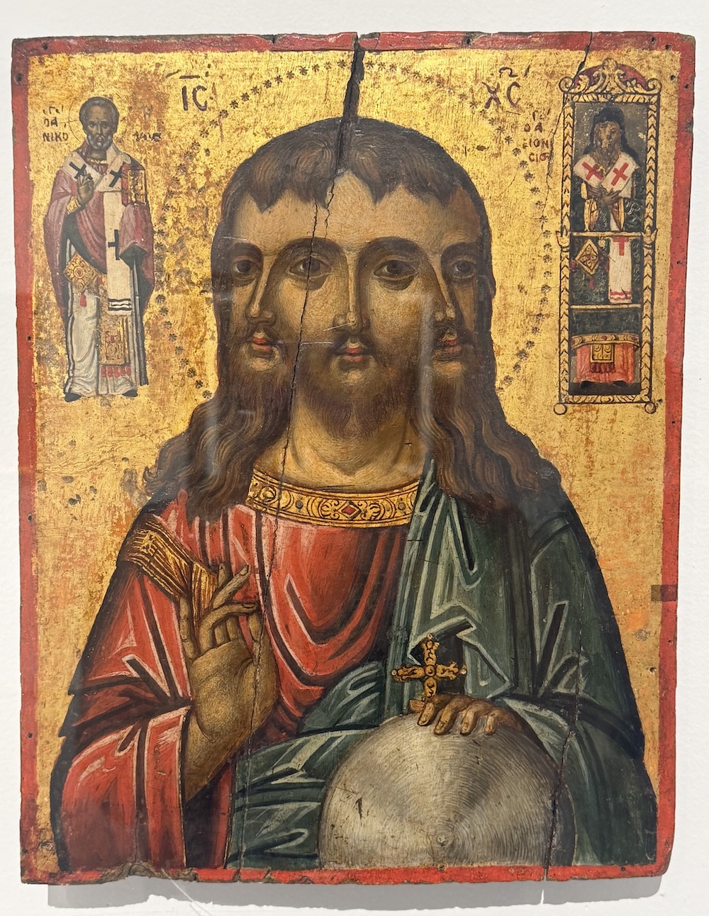 The mutable object- artwork Three-Headed Christ, detail